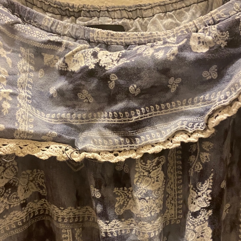 Art Class blue Patterned Ruffle Sundress - Picture 3 of 5